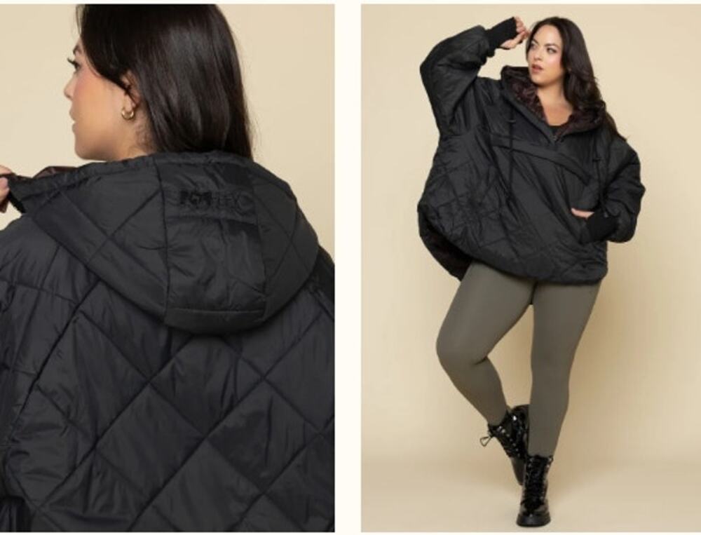 New NWT Pop Flex Pillow Packable Puffer Jacket Black Small/Medium Oversized Fit